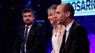 Los conductores del debate.