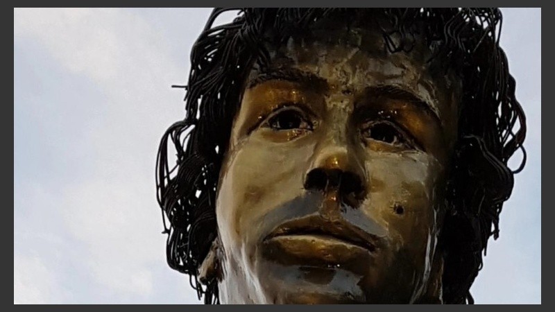 La polémica imagen instalada en Río Cuarto. 