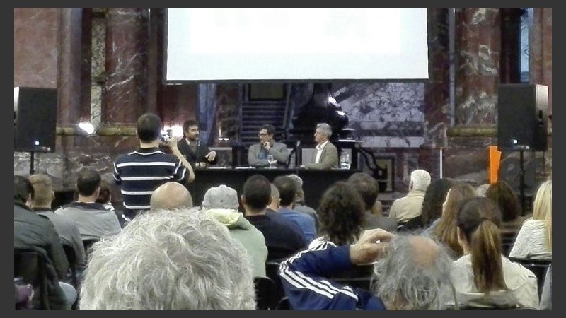 Caferra pudo hablar en la presentación. De los Santos y Lascano no llegaron a hacerlo.