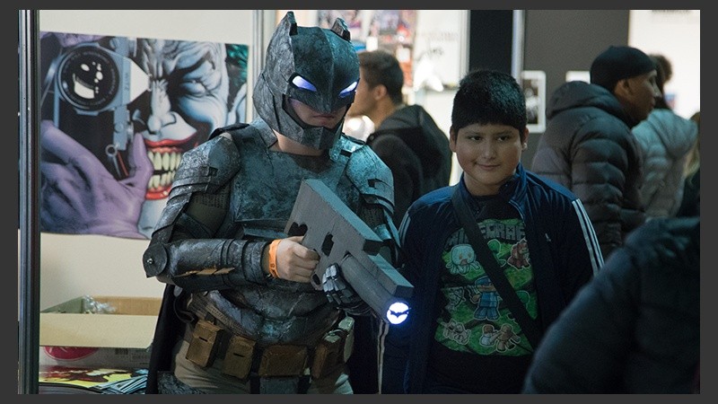 No puede faltar una foto con Batman.
