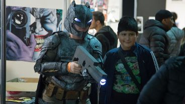 No puede faltar una foto con Batman.