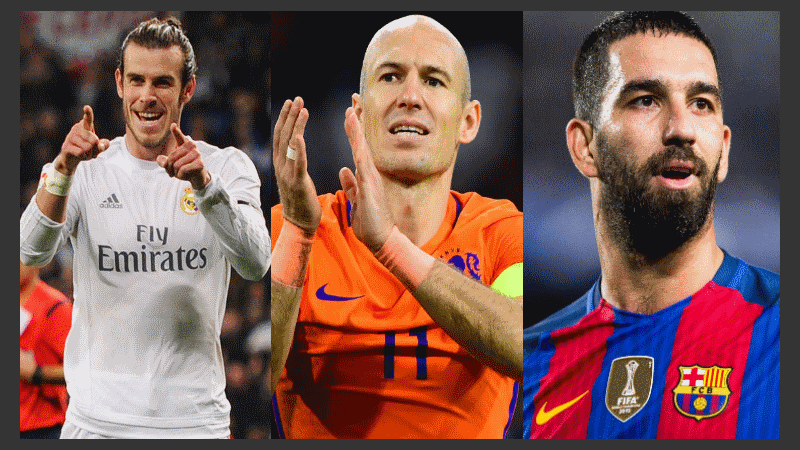 Bale, Robben y Turán, tres de las estrellas que no irán al Mundial.