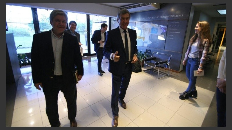 Los preparativos en las instalaciones de Televisión Litoral.