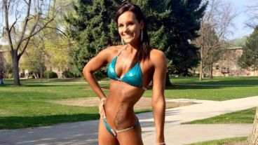 Jolene en su época de mucho gimnasio y dieta.