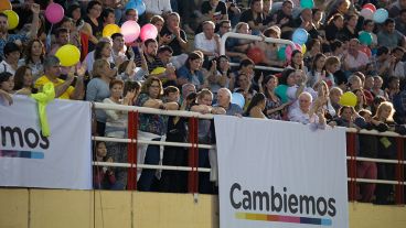 La gente copó las instalaciones para el cierre de campaña de Cambiemos.