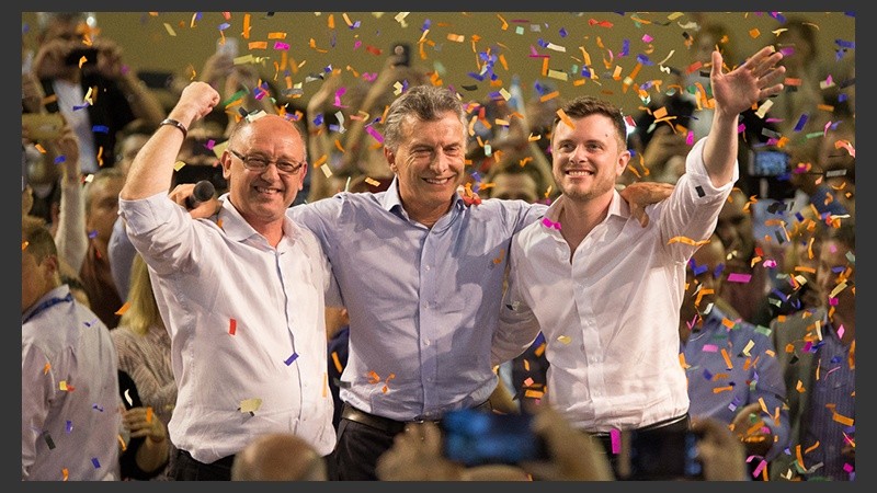 Juntos. Cantard, Macri y López Molina tras el acto