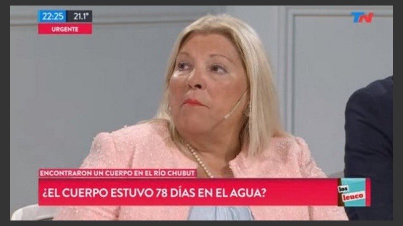 Carrió estuvo este martes a la noche en TN.