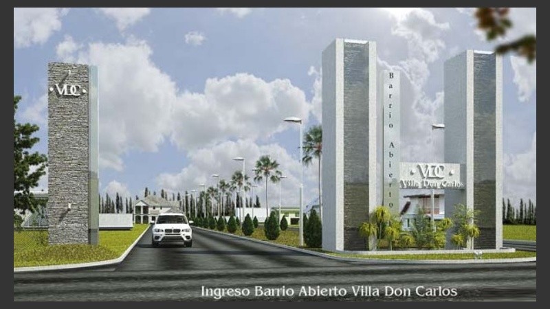 El barrio abierto Villa Don Carlos que promociona la inmobiliaria.