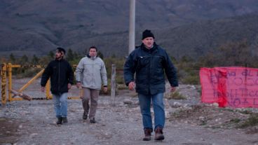 El juez de la causa, Gustavo Lleral, en el lugar del hallazgo.