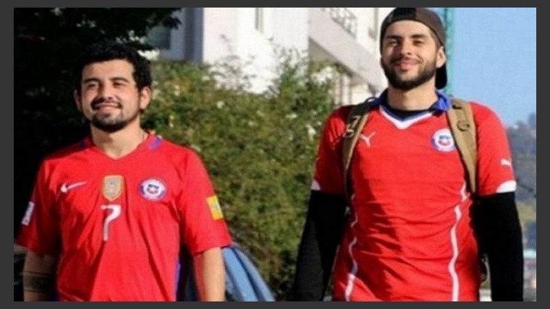 Vicente Urrutia y Alfonso Herrera cuando salieron de Chile con ilusión mundialista.
