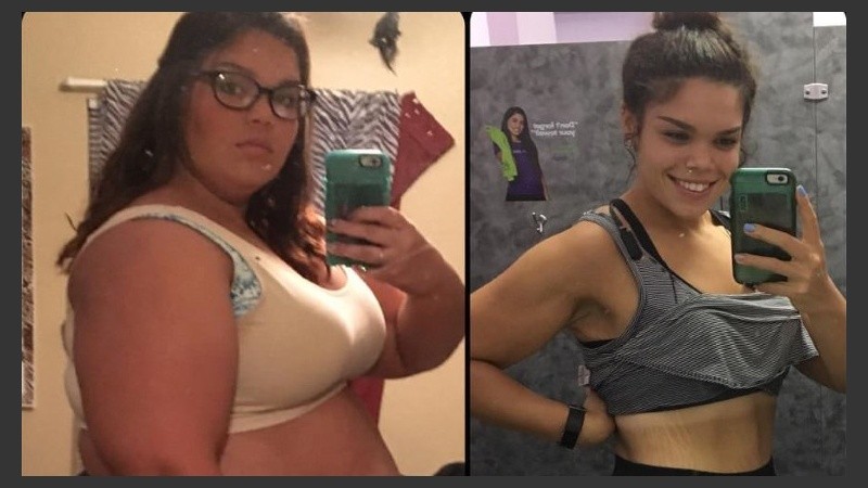 El antes y después de Jessica Benítez.