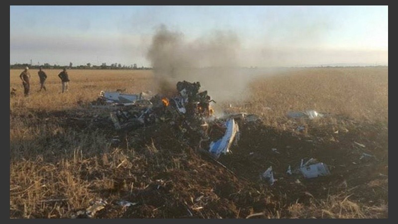 El avión se precipitó por la tarde en Losada.