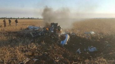 El avión se precipitó por la tarde en Losada.