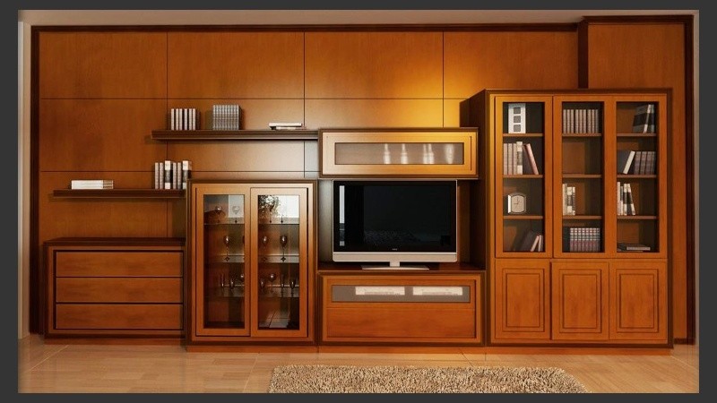 Los enchapados en madera natural dan sensación de calidez.