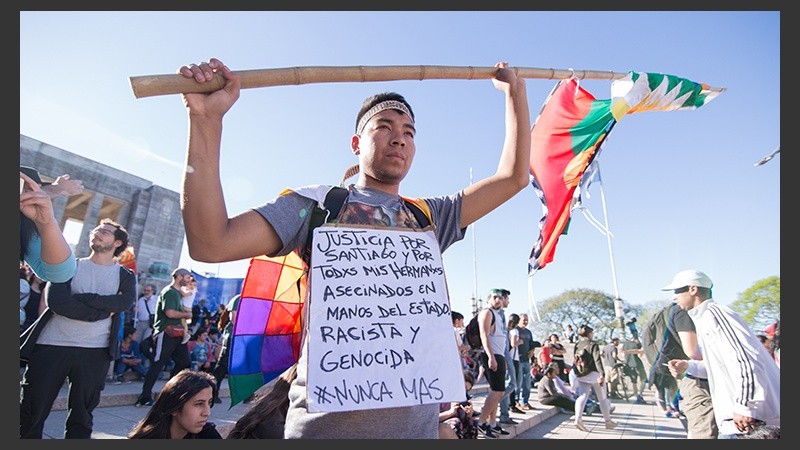 Uno de los que pidieron justicia por Santiago.