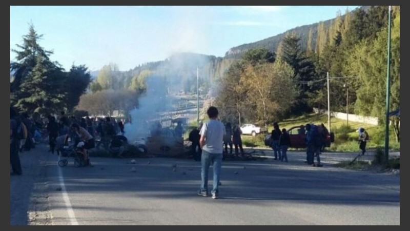 Protesta en la ruta 40.