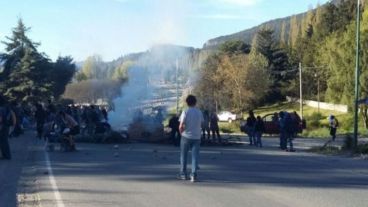 Protesta en la ruta 40.