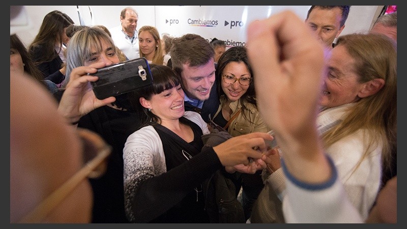 Los festejos en el búnker de Cambiemos.