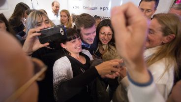 Los festejos en el búnker de Cambiemos.