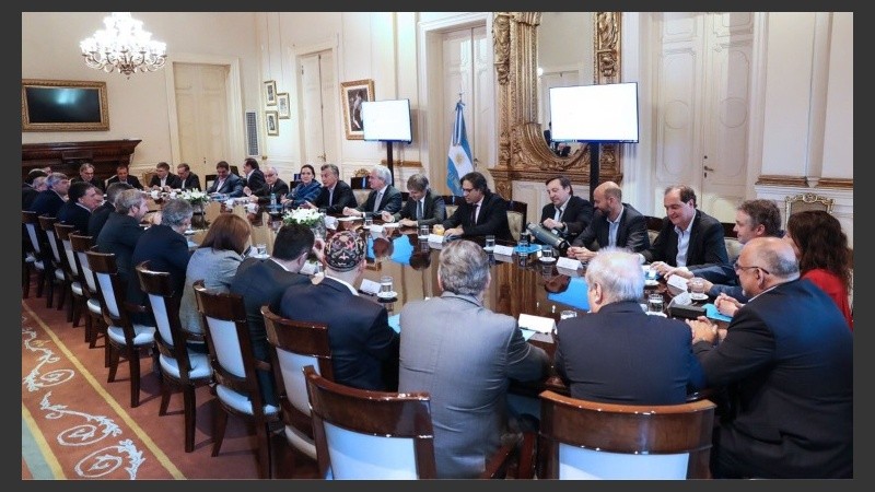 El presidente se reunió este martes con referentes de Cambiemos.