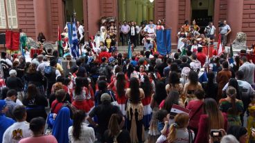La intendenta recibió a las delegaciones extranjeras.