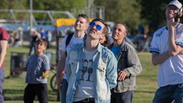 Postales del show acrobático frente al Monumento a la Bandera. (Alan Monzón/Rosario3.com)