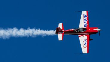 Postales del show acrobático frente al Monumento a la Bandera. (Alan Monzón/Rosario3.com)