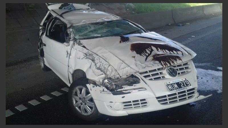 Así quedó el auto accidentado. 