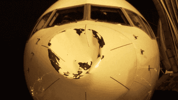 Así quedó el avión de Delta Airlines.