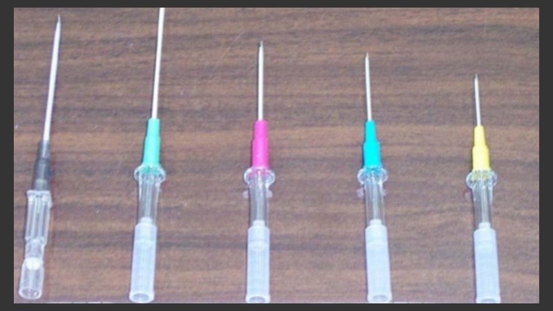 Agujas del tipo de las encontradas en la sala de descanso de los médicos (foto ilustrativa). 