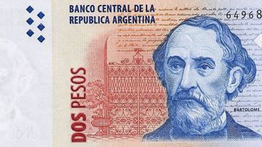 El billete tiene la cara de Bartolomé Mitre.