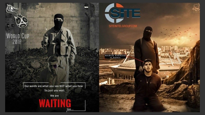 Ronaldo y Asensio en los nuevos afiches atribuidos al Isis. 