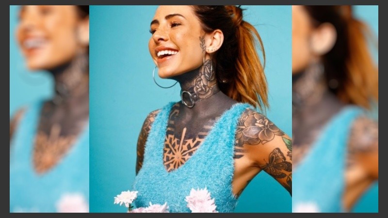 “Mi cuerpo arruinado por la tinta“, escribió Candelaria Tinelli en Instagram.