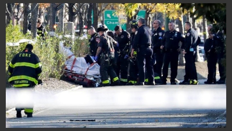 El lugar donde se produjo el atentado en Nueva York.