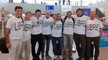 El grupo de amigos que viajó a Nueva York.