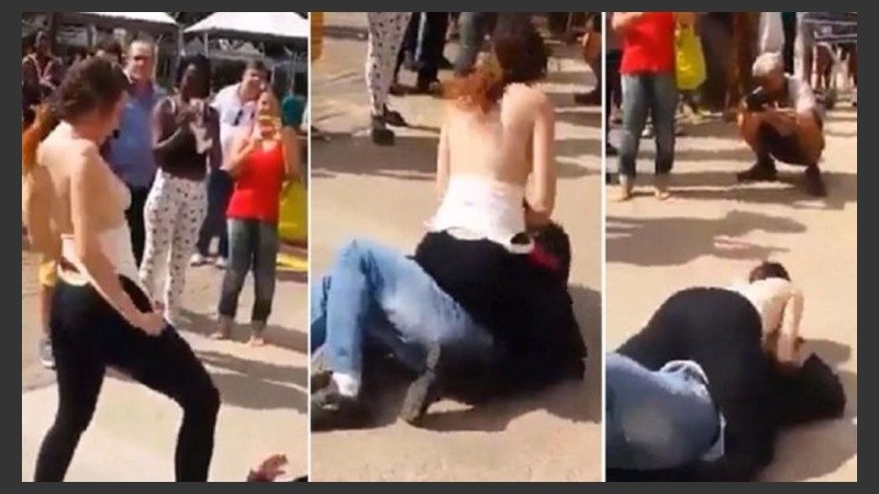 La joven se hartó del acoso.