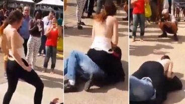 La joven se hartó del acoso.