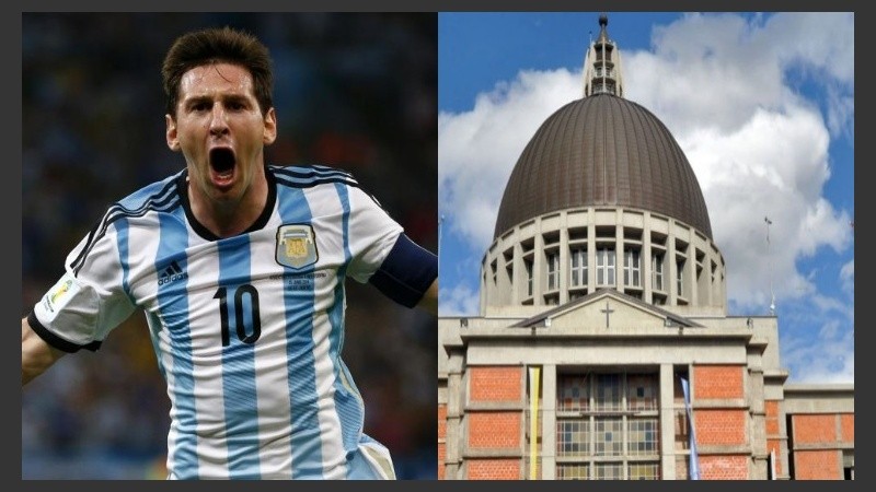 Messi quiere llevar sus gritos de gol y de campeón a la basílica de San Nicolas.