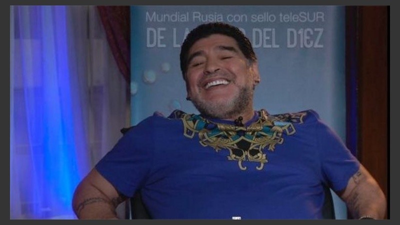 Maradona, irónico con el presidente Macri. 