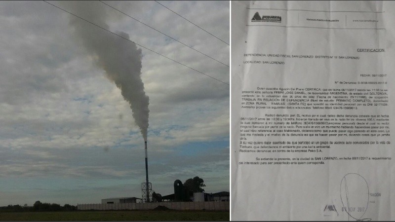 Febre, que denuncia contaminación de una incineradora, hizo una presentación en Fiscalía.