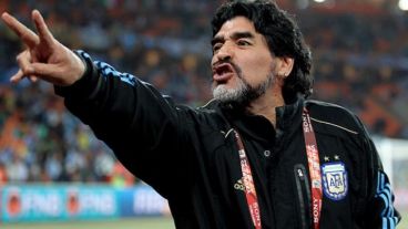 Maradona, cuando dirigió a Argentina en el Mundial de Alemania 2006.