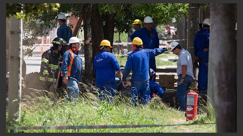 El lugar donde ocurrió la fuga de gas.