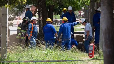 El lugar donde ocurrió la fuga de gas.