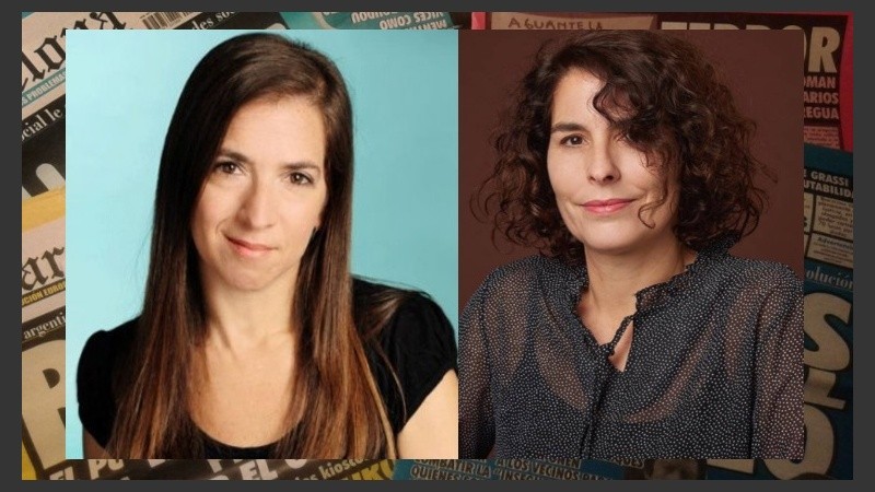 Las periodistas y escritoras Ingrid Beck y Paula Rodríguez.