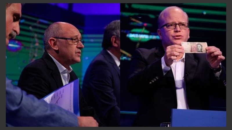 Cantard y Contigiani durante el debate por El Tres. 