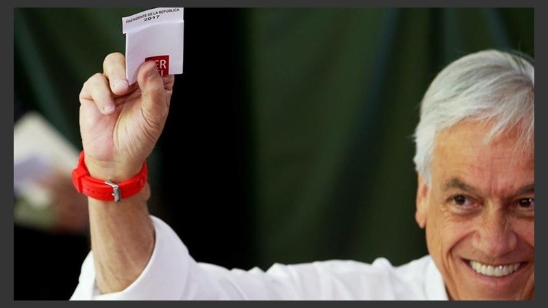 Sebastián Piñera este domingo luego de votar.