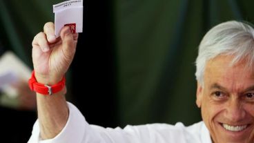 Sebastián Piñera este domingo luego de votar.