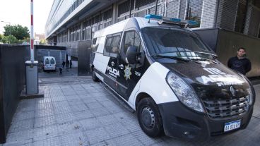 El ingreso al subsuelo del Centro de Justicia Penal.