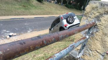 Así quedó el auto.