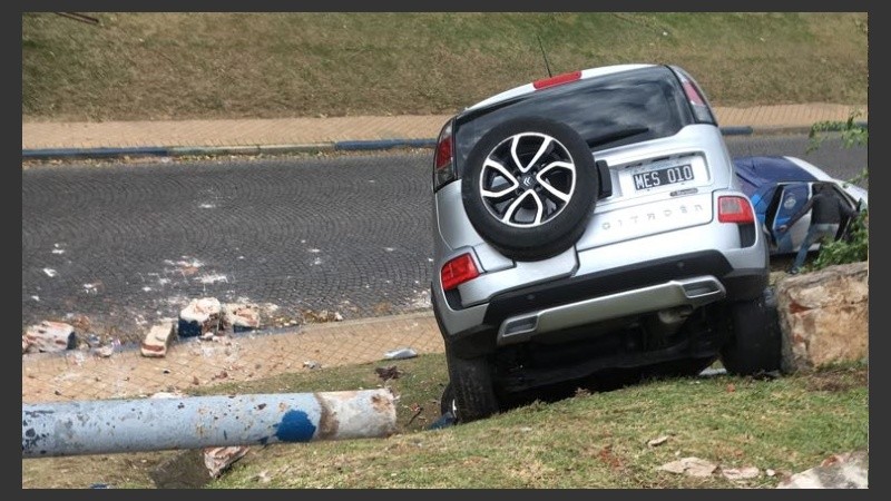 Así quedó el auto. 